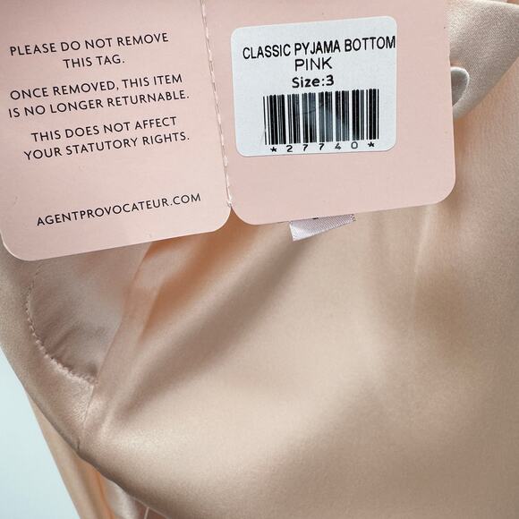 Agent Provocateur Pants‎ Classic Pyjama Bottom Women's Size 3 Pink NWT - Picture 8 of 10